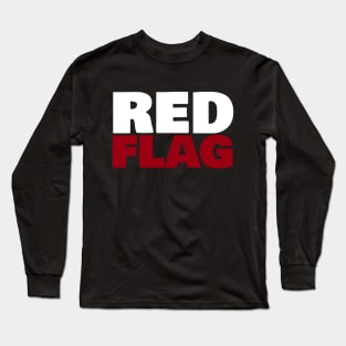 Red Flag Typography Long Sleeve T-Shirt